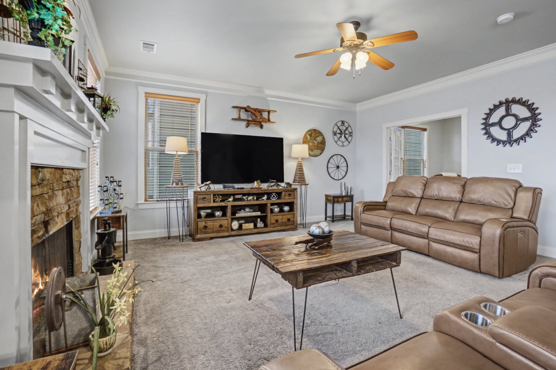 Living room with fireplace, 2040 Hatteras Way NW, Atlanta GA